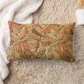 ウィリアム・モリスアカンサス・ブラウン紅葉 ランバークッション (ブランケット)