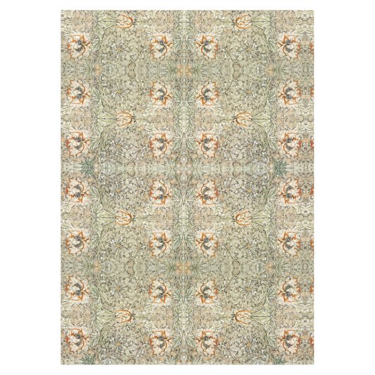 ウィリアム・モリスアンティークハニーサックルクラシックフローラ テーブルクロス (正面)