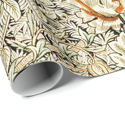 ウィリアム・モリスアンティークハニーサックルクラシックフローラ ラッピングペーパー (ロールコーナー)