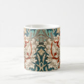 ウィリアム・モリスアンティークハニーサックルフローラルパターン コーヒーマグカップ (中央)