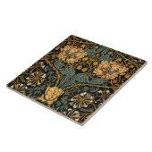 ウィリアム・モリスアンティークハニーサックルフローラルパターン タイル (側面)