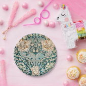 ウィリアム・モリスアンティークハニーサックルフローラルパターン ペーパープレート (パーティー)