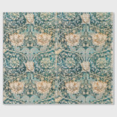 ウィリアム・モリスアンティークハニーサックルフローラルパターン ラッピングペーパー (フラット)