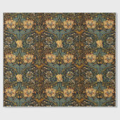 ウィリアム・モリスアンティークハニーサックルフローラルパターン ラッピングペーパー (フラット)