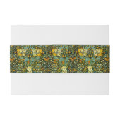 ウィリアム・モリスアンティークハニーサックルフローラルパターン 招待状ベリーバンド (裏面例)