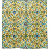 ウィリアム・モリスアンティーク1873つる植物&フラワーパターン シャワーカーテン (正面)