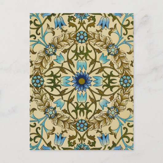 ウィリアム・モリスアンティーク1873つる植物&花柄 ポストカード (正面)