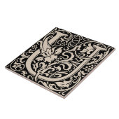 ウィリアム・モリスアールヌーボーイニシャルフローラU タイル (側面)