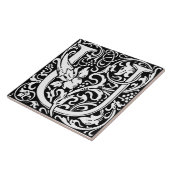 ウィリアム・モリスアールヌーボーイニシャルフローラU タイル (側面)