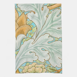 ウィリアム・モリスアールヌーボーフローラと葉 キッチンタオル