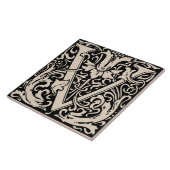 ウィリアム・モリスアールヌーボーフローライニシャルU タイル (側面)