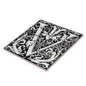 ウィリアム・モリスアールヌーボーフローライニシャルU タイル (側面)