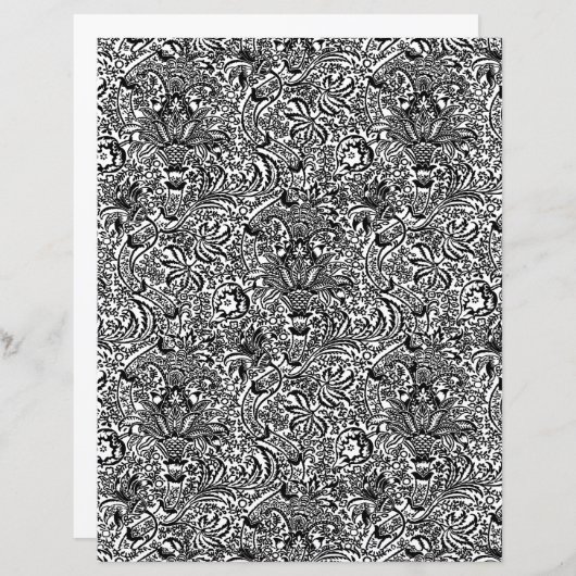 ウィリアム・モリスインディアン白黒 (正面/裏面)