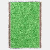 ウィリアム・モリスインディアン、ライム、キウイグリーン スローブランケット (正面縦)