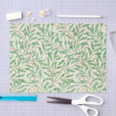 ウィリアム・モリスウィロー・バウ。ヴィンテージ緑 薄葉紙 (クラフト)