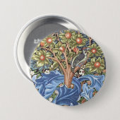 ウィリアム・モリスウッドペッカータペストリーフローラヴィンテージ 缶バッジ (正面&裏面)