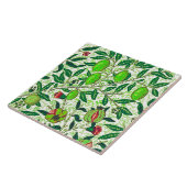 ウィリアム・モリスエキゾチック果実ライムグリーン タイル (側面)