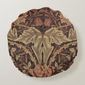 ウィリアム・モリスクラシックハニーサックル英美術 ラウンドクッション (裏面)