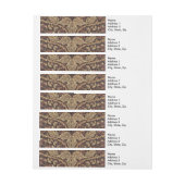 ウィリアム・モリスクラシックハニーサックル英美術 ラップアラウンド宛名ラベル (シート)