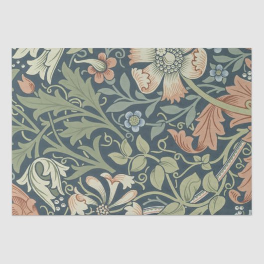 ウィリアム・モリスグリーンレスターヴィンテージアールヌーボー 薄葉紙 (正面)