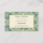 ウィリアム・モリスジャスミンフローラ 名刺 (裏面)