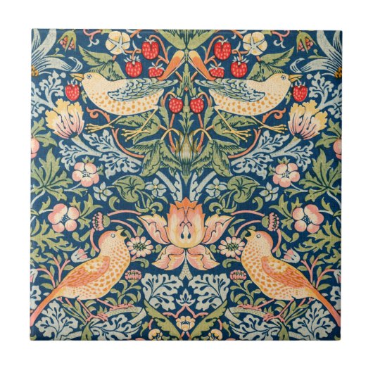 ウィリアム・モリスジュエリーヴィンテージセラミックタイル タイル (正面)