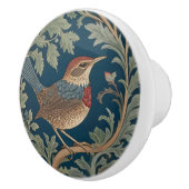 ウィリアム・モリススタイル右向きWren Bird セラミックノブ (右)