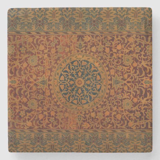 ウィリアム・モリスタペストリーカーペットラグ ストーンコースター (正面)