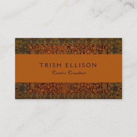 ウィリアム・モリスタペストリーカーペットラグ 名刺 (正面)