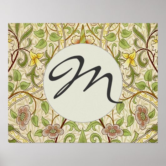 ウィリアム・モリスダフォディルクラシック花 ポスター (正面)