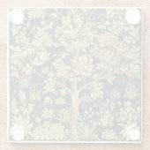 ウィリアム・モリスツリーオブライフヴィンテージプレラファエリート ガラスコースター (裏面)