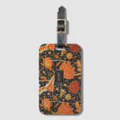 ウィリアム・モリステンプレートのクレイ ラゲッジタグ (正面縦)