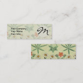 ウィリアム・モリスデイジーフローラ壁紙パターン スキニー名刺 (正面/裏面)