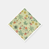 ウィリアム・モリスデイジーフローラ壁紙パターン スタンダードカクテルナプキン (角)