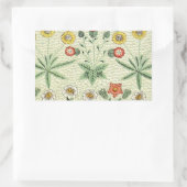 ウィリアム・モリスデイジーフローラ壁紙パターン 長方形シール (バッグ)