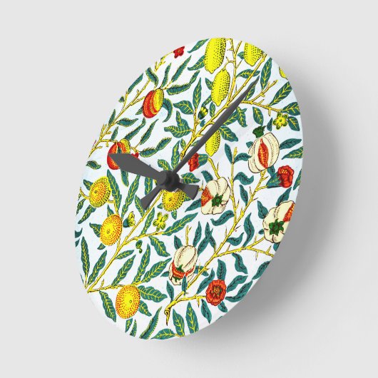 ウィリアム・モリスデザイン ラウンド壁時計 (傾斜)