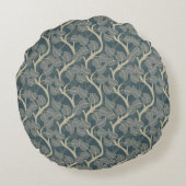 ウィリアム・モリスデザイン、芸術と工芸、植物学、pa ラウンドクッション (裏面)