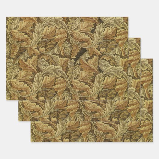 ウィリアム・モリスデザイン#2 ラッピングペーパーシート (セット)
