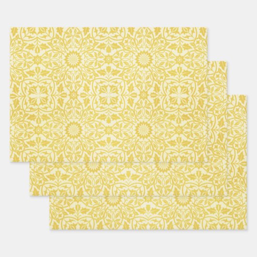 ウィリアム・モリスデザイン#8 ラッピングペーパーシート (セット)