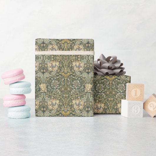 ウィリアム・モリスハニーサックルデザイン ラッピングペーパー (ベビーシャワー)