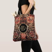 ウィリアム・モリスハニーサックルフローラルパターン トートバッグ (クローズアップ)