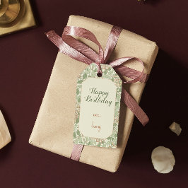 ウィリアム・モリスハニーサックルフローラヴィンテージ誕生日 ギフトタグ