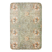 ウィリアム*モリスハニーサックルボタニカルピーチグリーン バスマット (正面縦)
