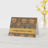 ウィリアム・モリスハニーサックルリッチ壁紙 カード (黄色い花)