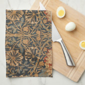ウィリアム・モリスハニーサックルリッチ壁紙 キッチンタオル (四つ折り)