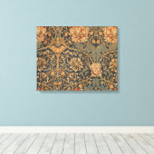 ウィリアム・モリスハニーサックルリッチ壁紙 キャンバスプリント (インサイチュ (ウッドフロア))