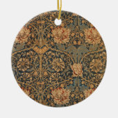 ウィリアム・モリスハニーサックルリッチ壁紙 セラミックオーナメント (正面)