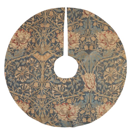 ウィリアム・モリスハニーサックルリッチ壁紙 ブラッシュドポリエステルツリースカート (正面)