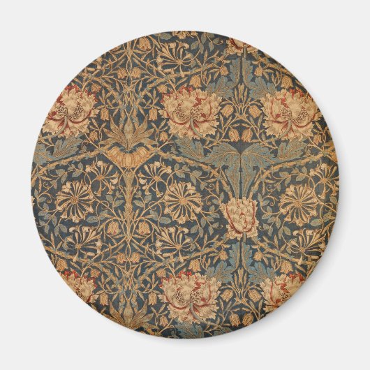 ウィリアム・モリスハニーサックルリッチ壁紙 マグネット (正面)