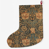 ウィリアム・モリスハニーサックルリッチ壁紙 ラージクリスマスストッキング (裏面)